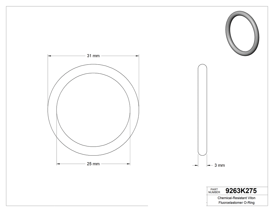 Technical drawing - 9263K275